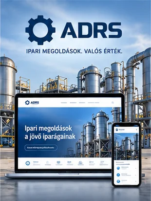 ADRS Kft. website on laptop and mobile — Corporate Website & Branding