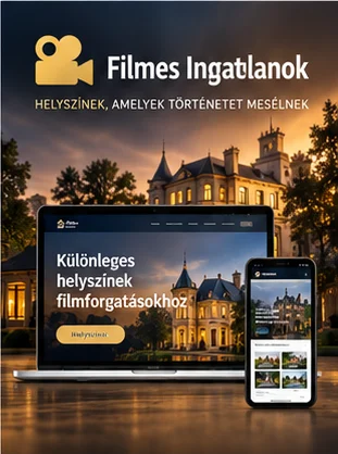 Filmes Ingatlanok website on laptop and mobile — Niche Portal & SEO