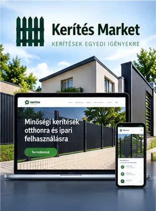Kerítés Market website on laptop and mobile — E-commerce & Configurator