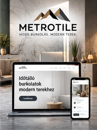 Metrotile Kft. website on laptop and mobile — Website Development
